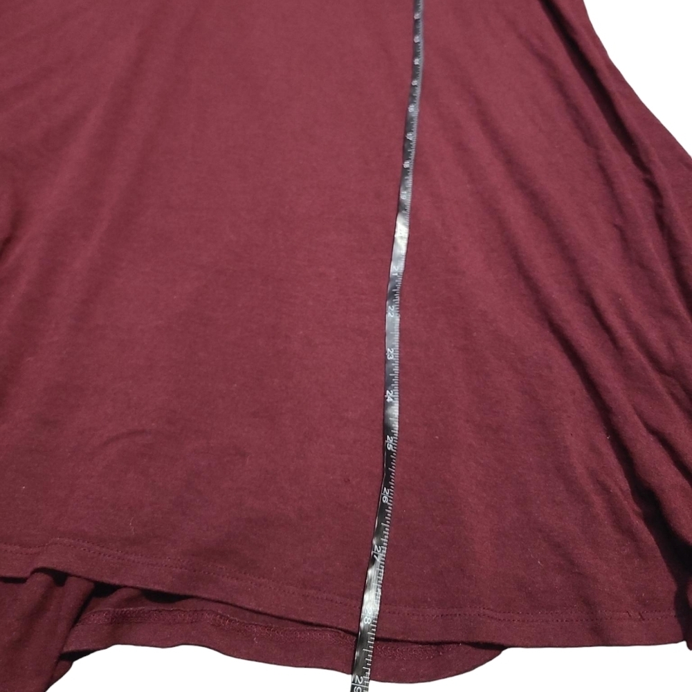 TAHARI WOMAN Burgundy turtleneck tunic 1x - Picture 5 of 9